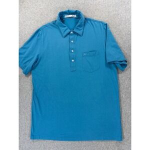 Criquet PLAYERS Short Sleeve Pocket Polo Shirt (Men's XL) Blue